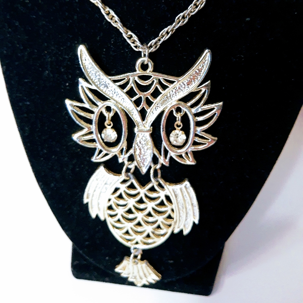 Vintage Owl Pendant Necklace